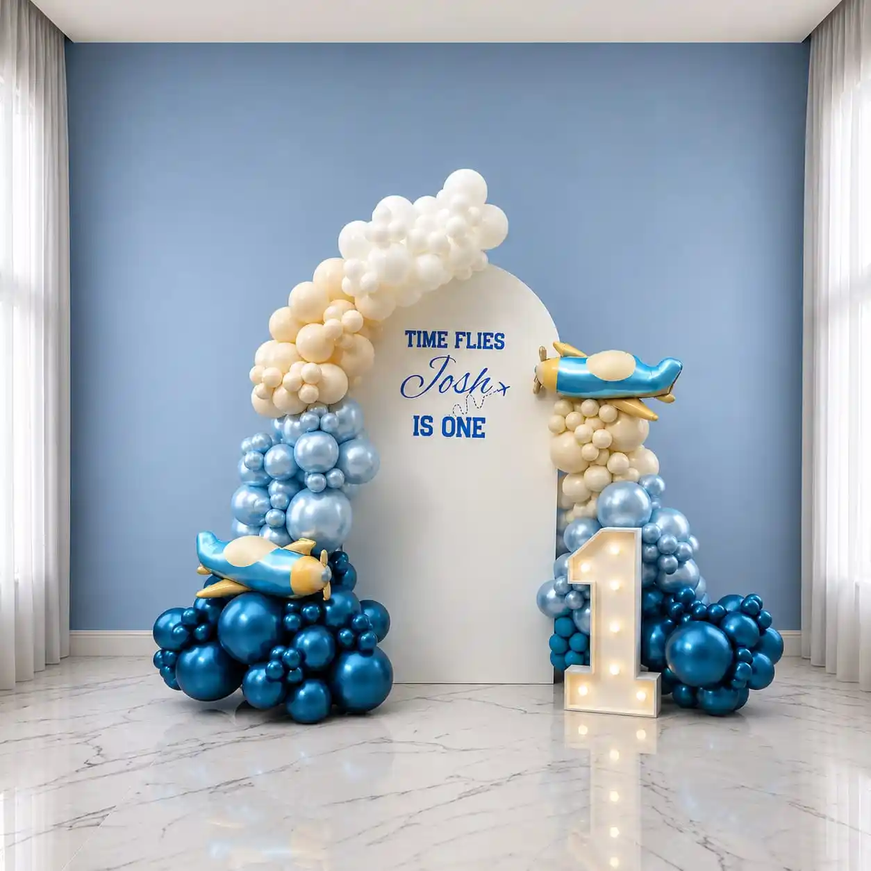 Superb Aeroplane Theme Balloon Decoration